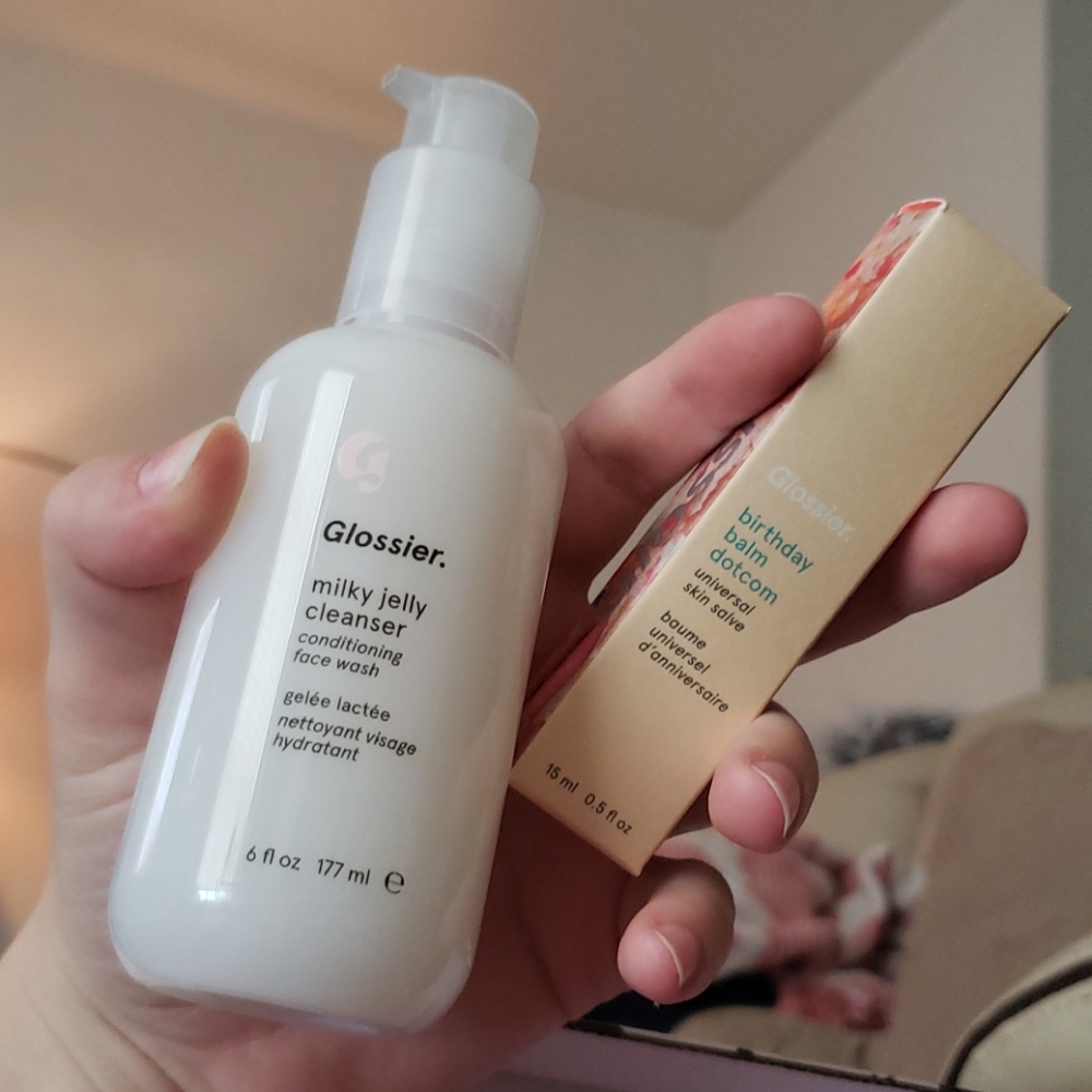 Glossier Milky Jelly Cleanser & Birthday Balm